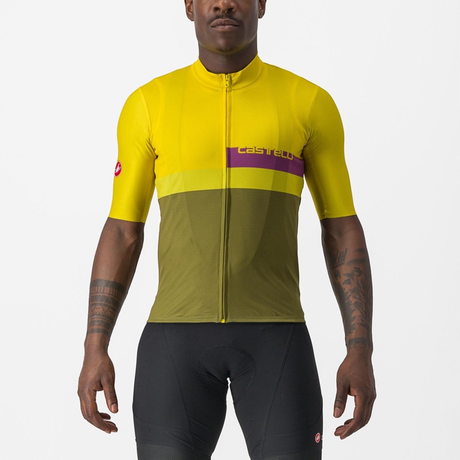 Castelli A BLOCCO Jersey Heren Groen | QBL874260