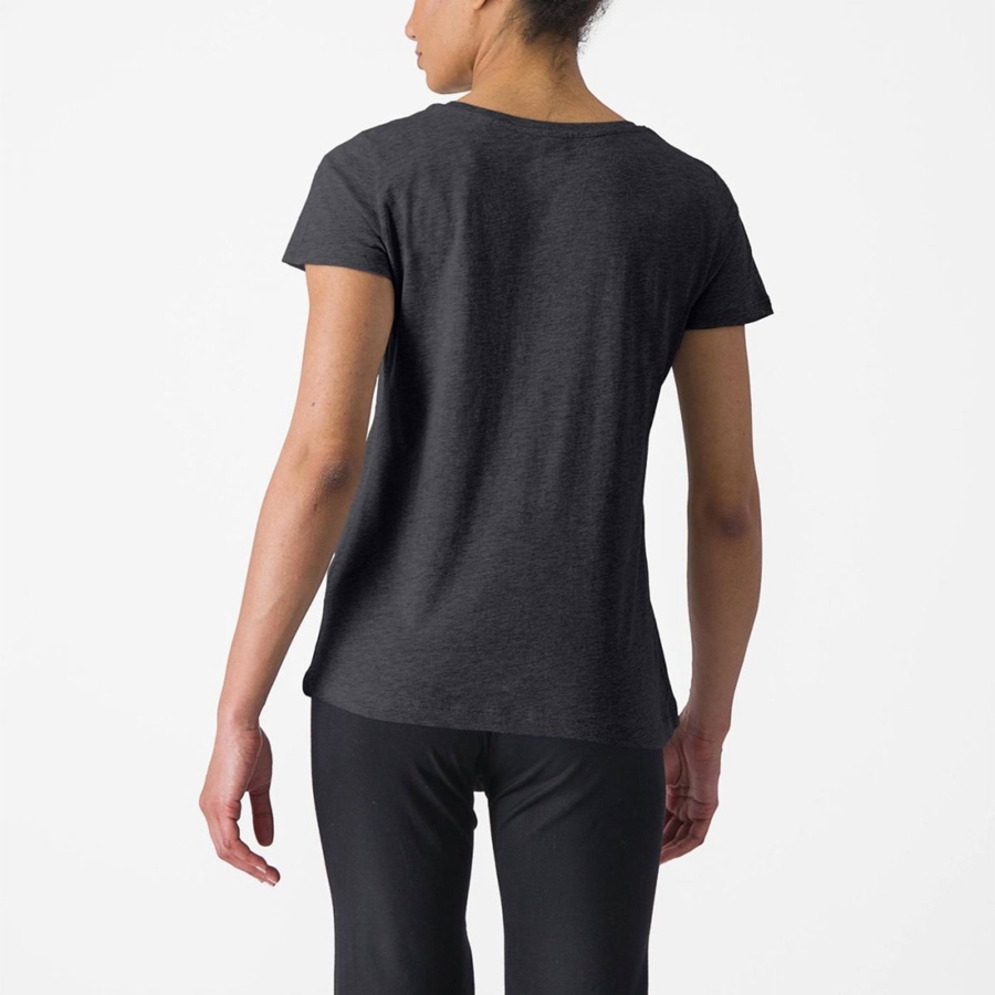 Castelli CASTELLI CLASSICO W TEE Casual Dames Zwart | DTE174683