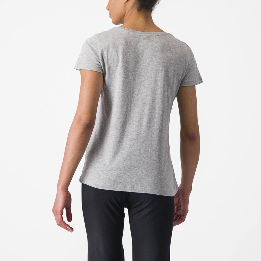 Castelli CASTELLI CLASSICO W TEE Casual Dames Lichtgrijs | IXV430579