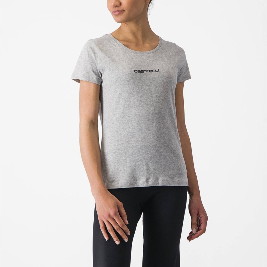 Castelli CASTELLI CLASSICO W TEE Casual Dames Lichtgrijs | IXV430579