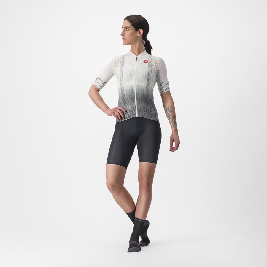 Castelli CLIMBER'S 2.0 W Jersey Dames Wit Olijfgroen | TQA290317