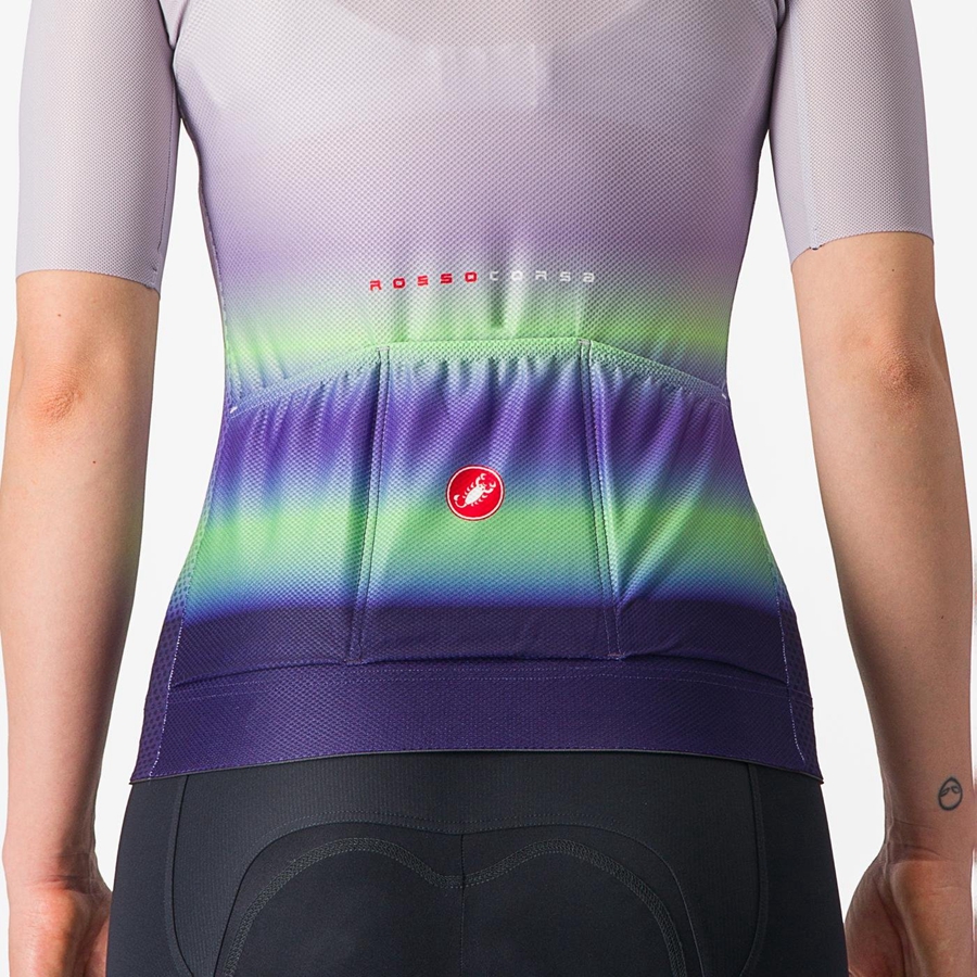 Castelli CLIMBER'S 4.0 W Jersey Dames Paars Wit Groen Donkerpaars | KRD854927