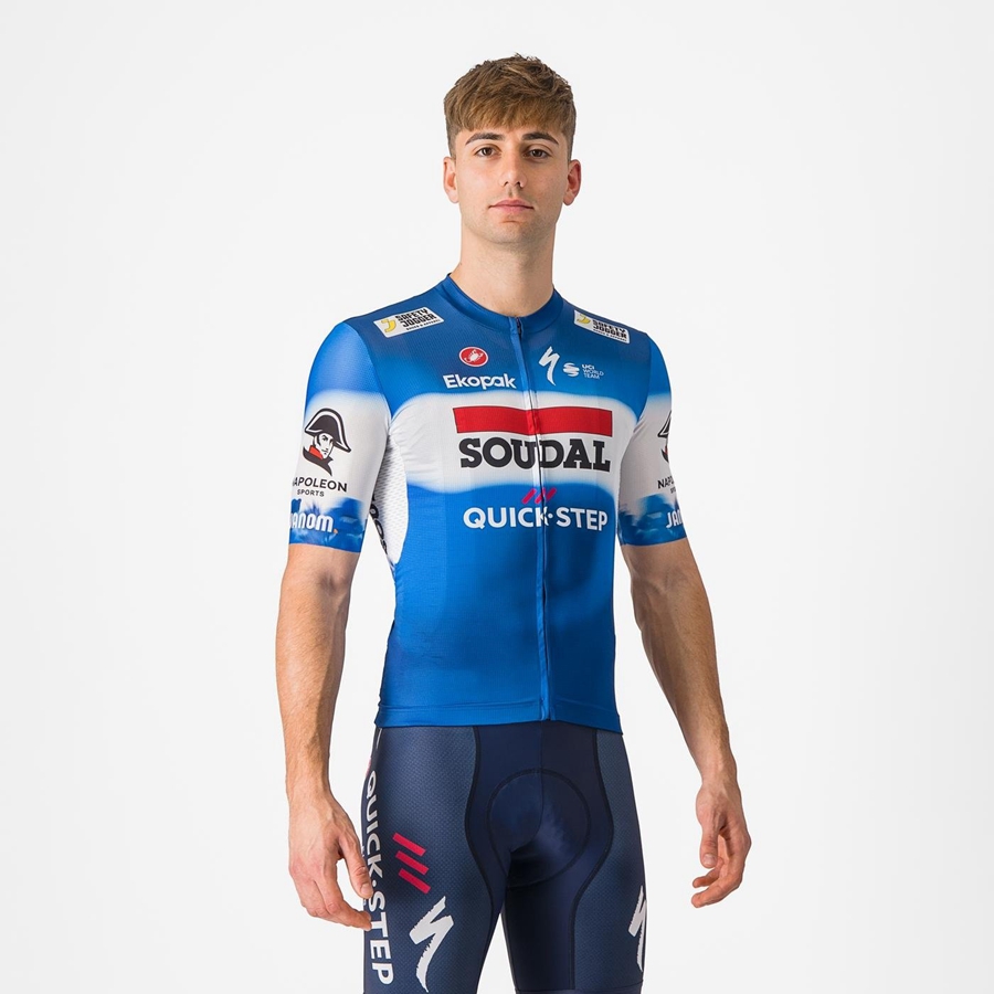 Castelli COMPETIZIONE 3 Jersey Heren Blauw Wit | KAP287435