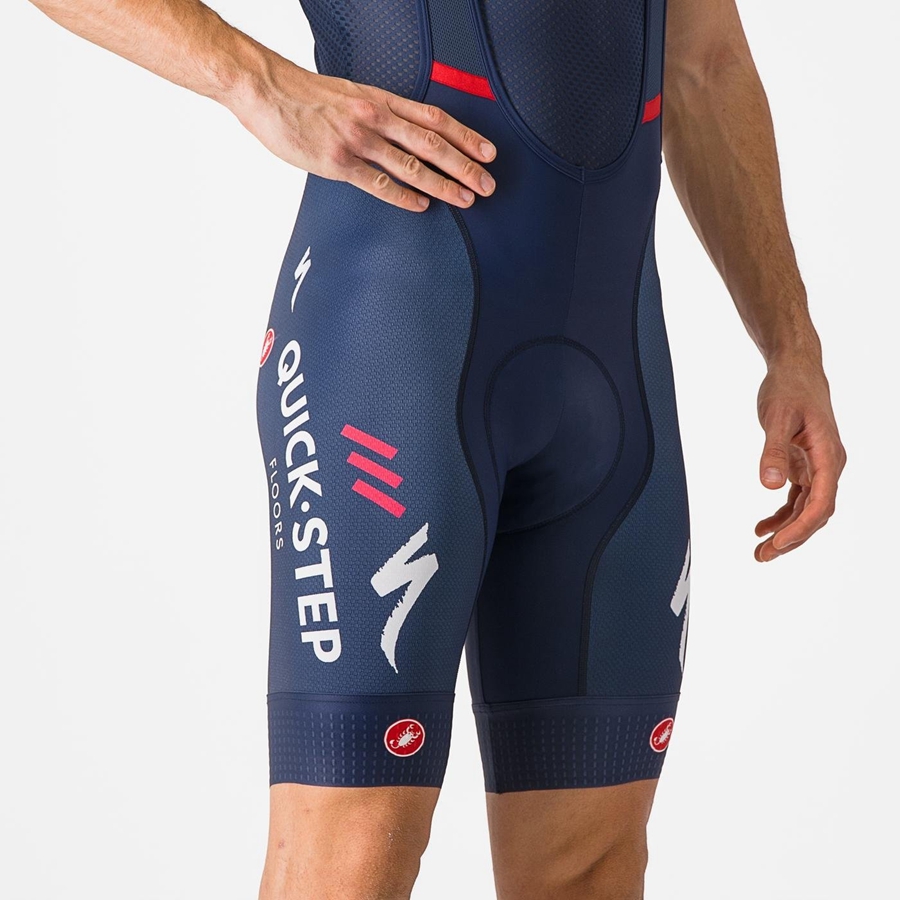 Castelli COMPETIZIONE Korte Broek Met Slabbetje Heren Blauw | DPE924176