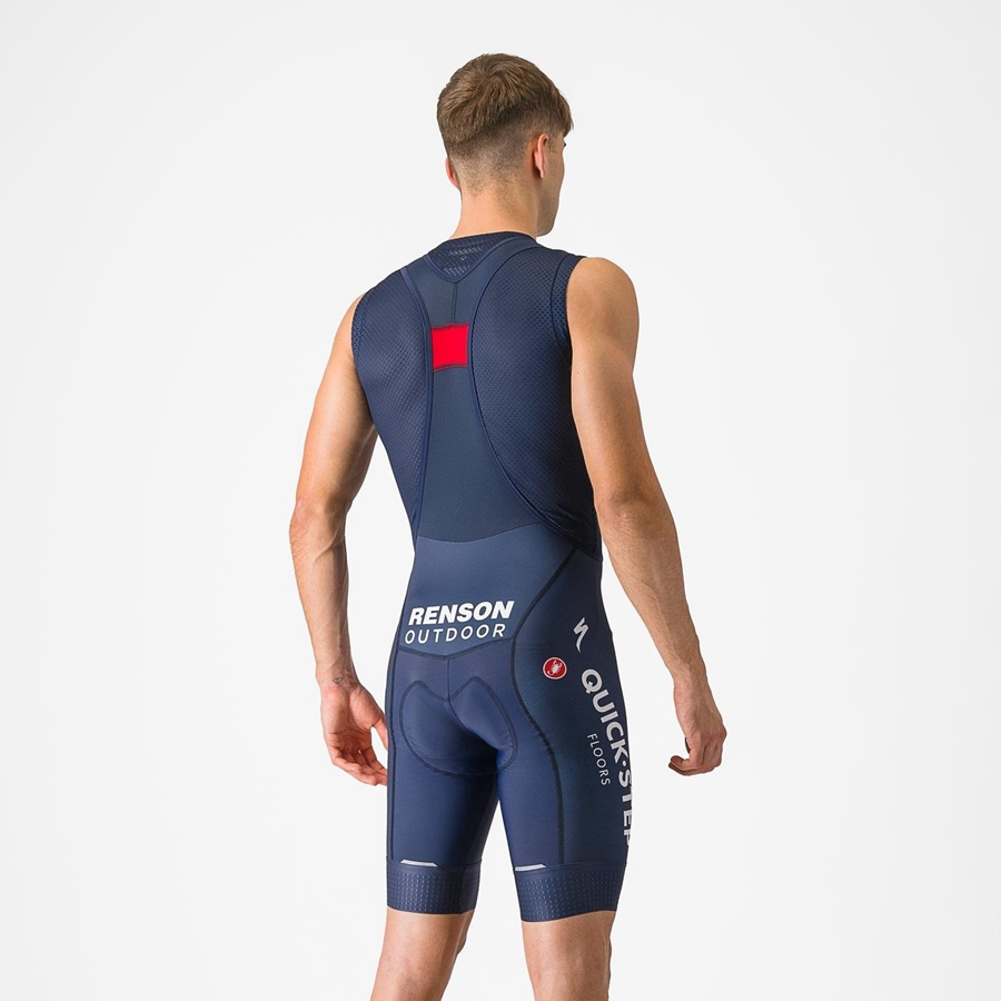 Castelli COMPETIZIONE Korte Broek Met Slabbetje Heren Blauw | DPE924176