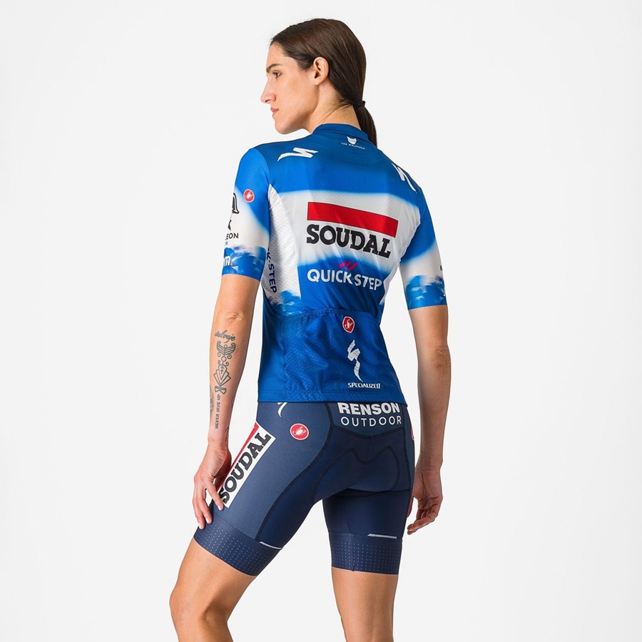 Castelli COMPETIZIONE W Korte Broek Dames Blauw Wit | YWN481932