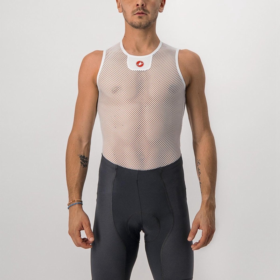 Castelli CORE MESH 3 SLEEVELESS Basislaag Heren Wit | ARE530249