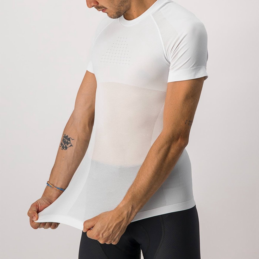 Castelli CORE SEAMLESS SS Basislaag Heren Wit | BAU865319