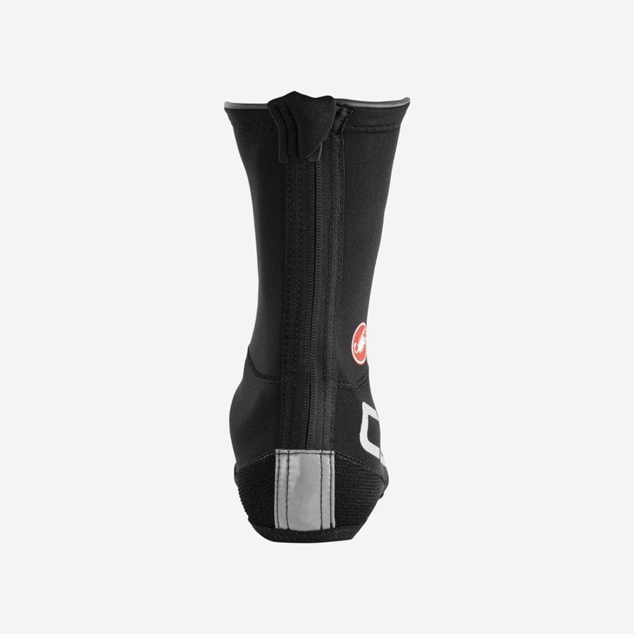 Castelli DILUVIO UL Overschoenen Heren Zwart Zilver | MOB846279