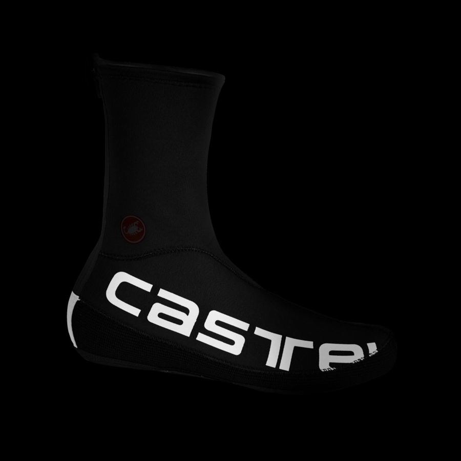 Castelli DILUVIO UL Overschoenen Heren Zwart Zilver | MOB846279