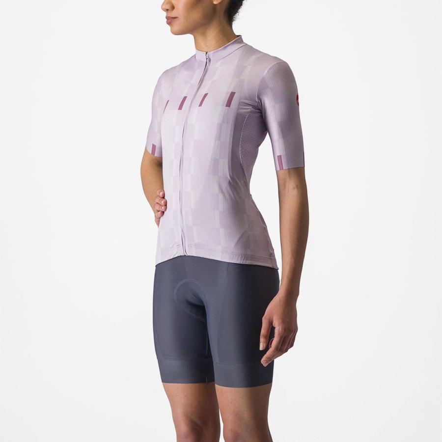 Castelli DIMENSIONE Jersey Dames Paars Wit Dieppaars | JBA792410