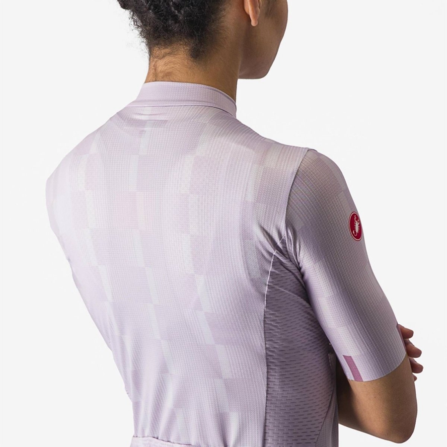 Castelli DIMENSIONE Jersey Dames Paars Wit Dieppaars | JBA792410