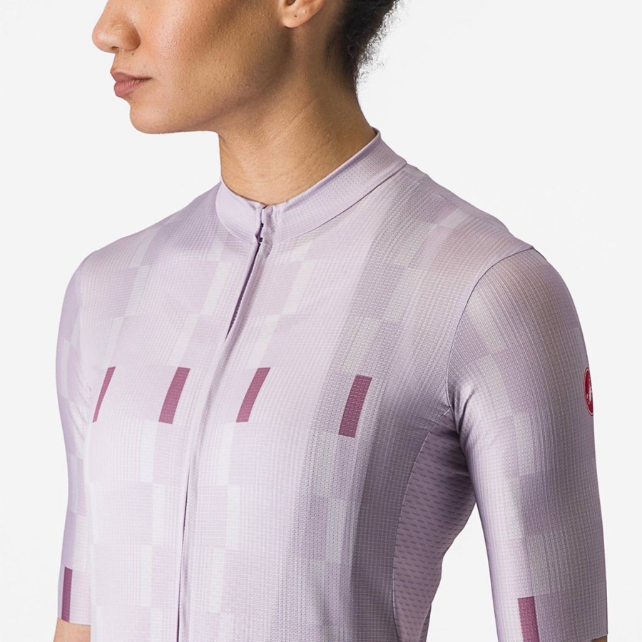 Castelli DIMENSIONE Jersey Dames Paars Wit Dieppaars | JBA792410