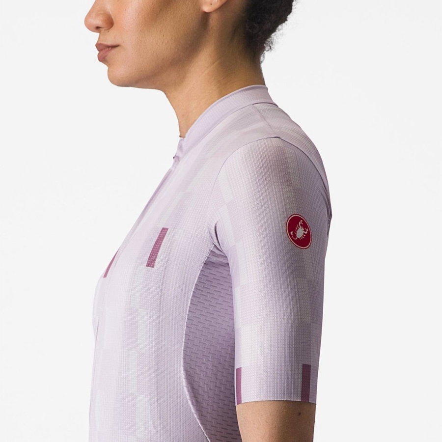 Castelli DIMENSIONE Jersey Dames Paars Wit Dieppaars | JBA792410