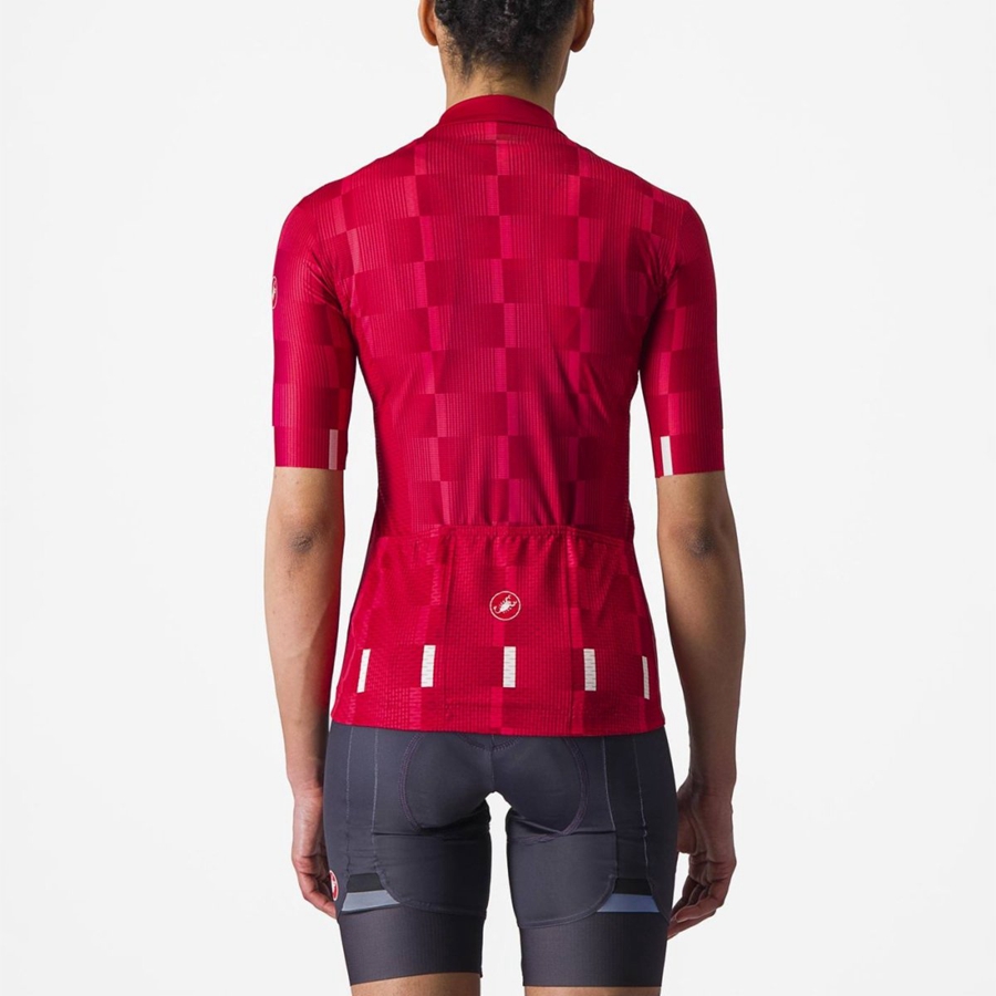 Castelli DIMENSIONE Jersey Dames Rood Wit | JQC206543