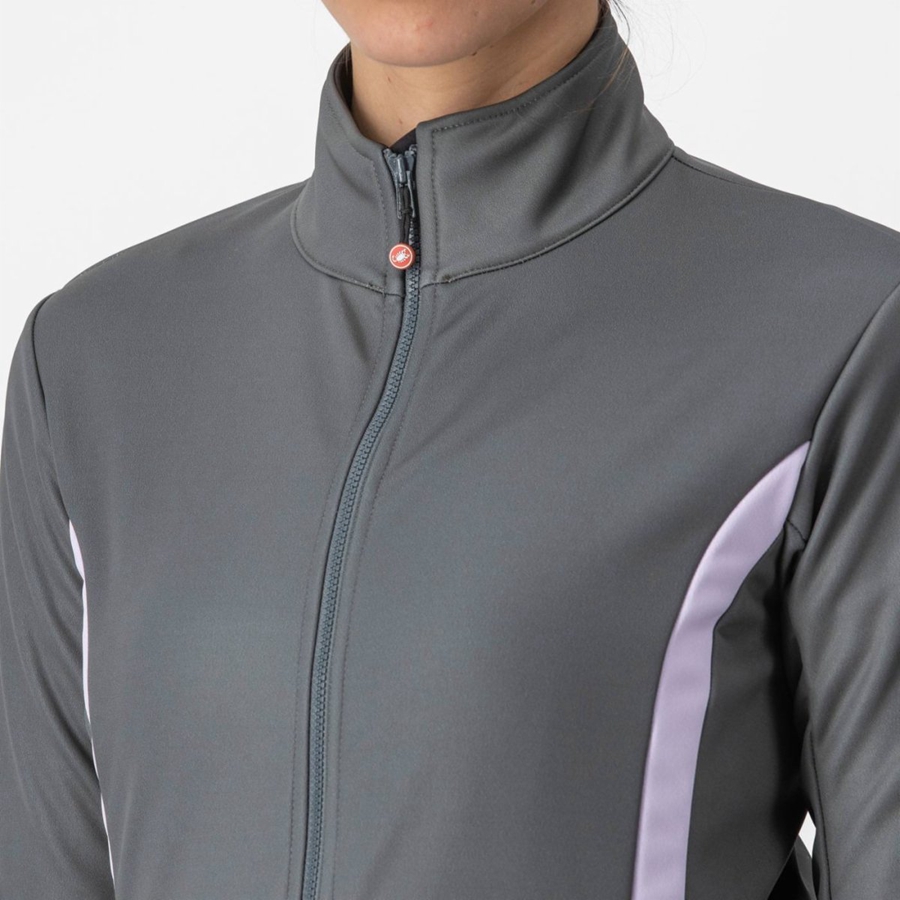 Castelli DINAMICA 2 Jassen Dames Grijs Paars | QMT754281