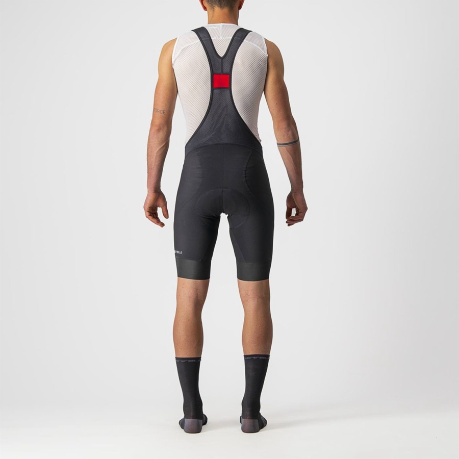 Castelli ENDURANCE 3 Korte Broek Met Slabbetje Heren Zwart | WED583724