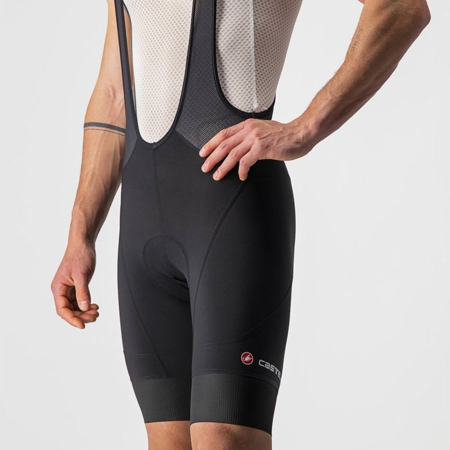 Castelli ENDURANCE 3 Korte Broek Met Slabbetje Heren Zwart | WED583724