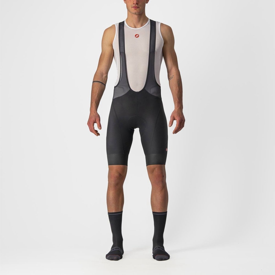 Castelli ENDURANCE 3 Korte Broek Met Slabbetje Heren Zwart | WED583724