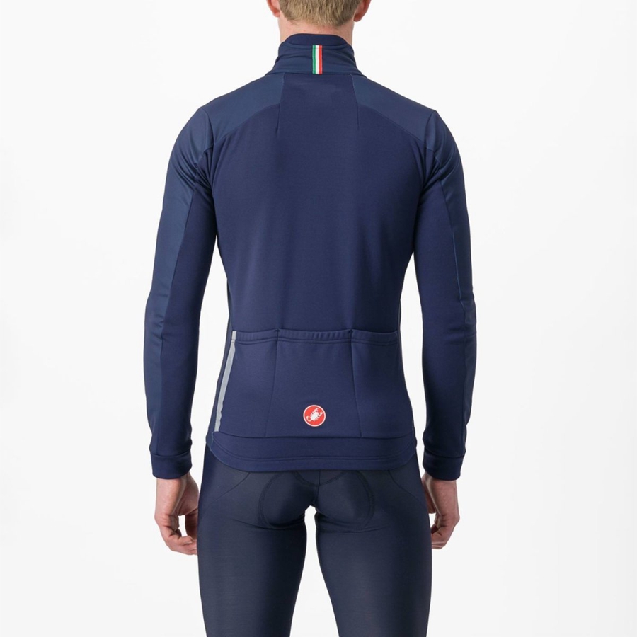 Castelli ENTRATA Jassen Heren Blauw Zilver | MPJ456073