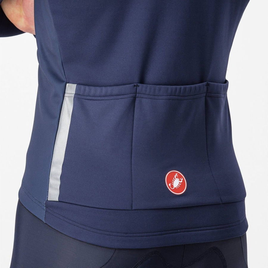 Castelli ENTRATA Jassen Heren Blauw Zilver | MPJ456073