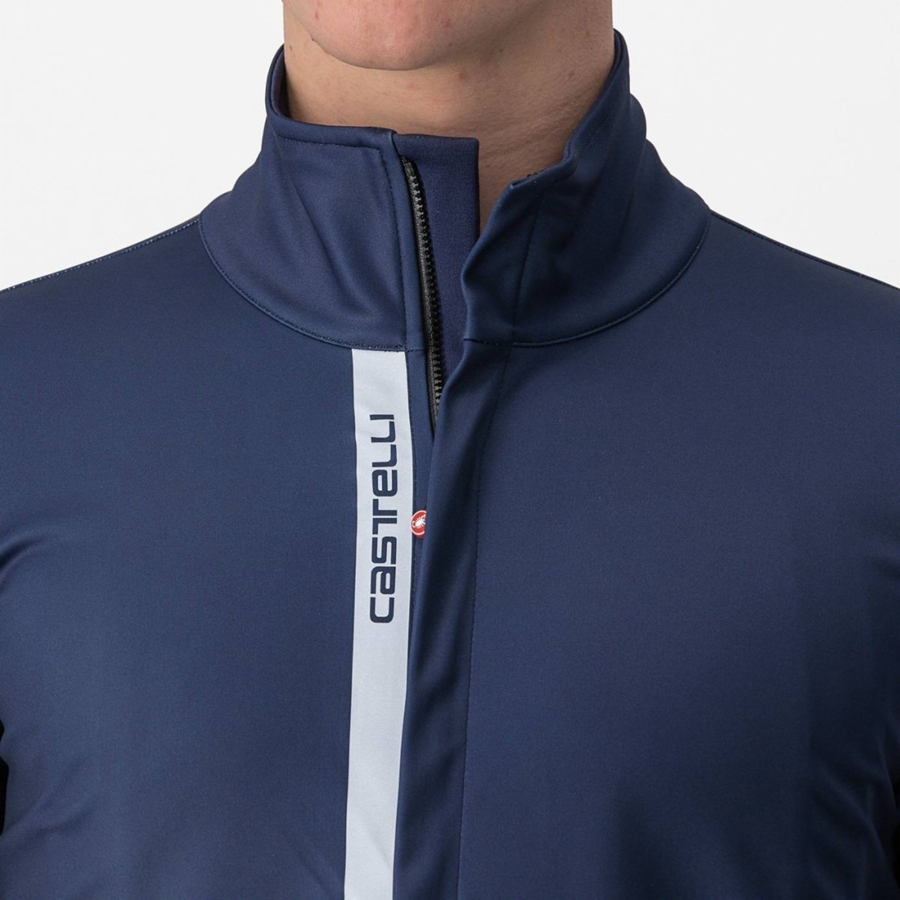 Castelli ENTRATA Jassen Heren Blauw Zilver | MPJ456073