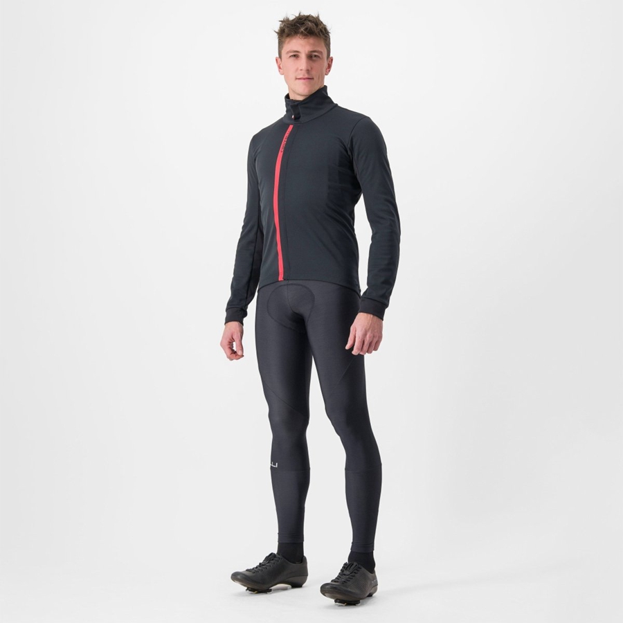 Castelli ENTRATA Jassen Heren Zwart Rood | EAO809637