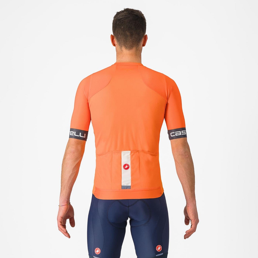 Castelli ENTRATA VI Jersey Heren Oranje Donkergrijs | TMX861594