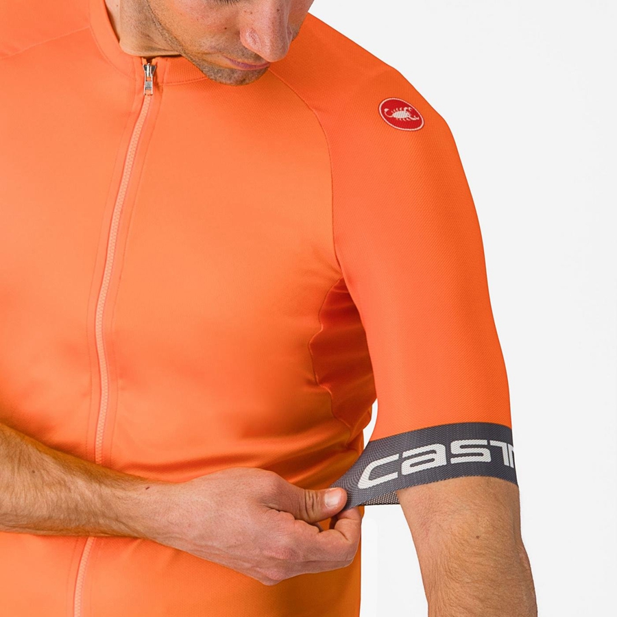 Castelli ENTRATA VI Jersey Heren Oranje Donkergrijs | TMX861594