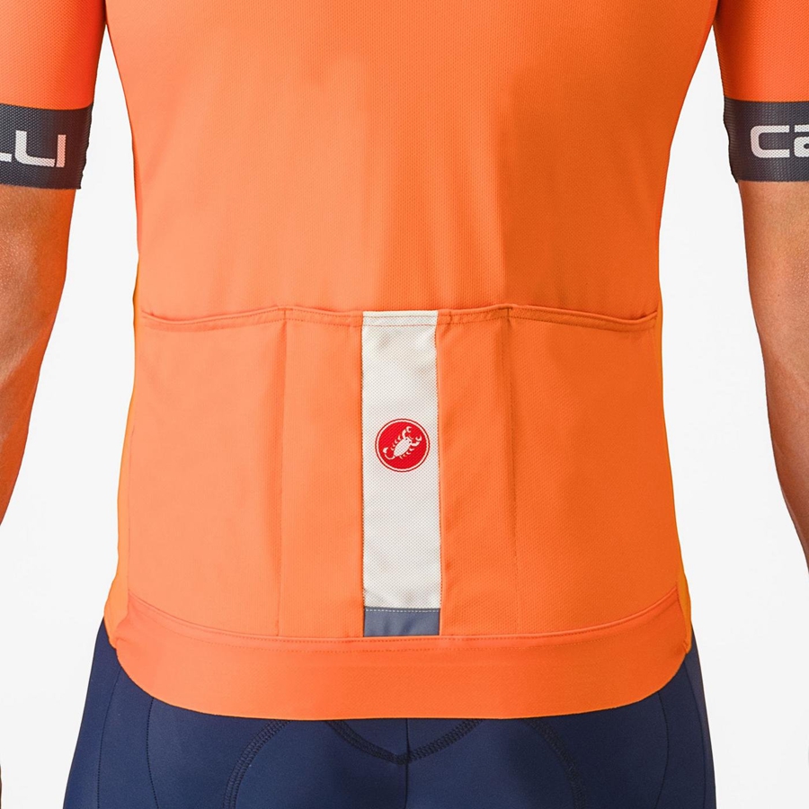 Castelli ENTRATA VI Jersey Heren Oranje Donkergrijs | TMX861594