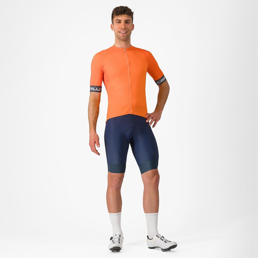 Castelli ENTRATA VI Jersey Heren Oranje Donkergrijs | TMX861594