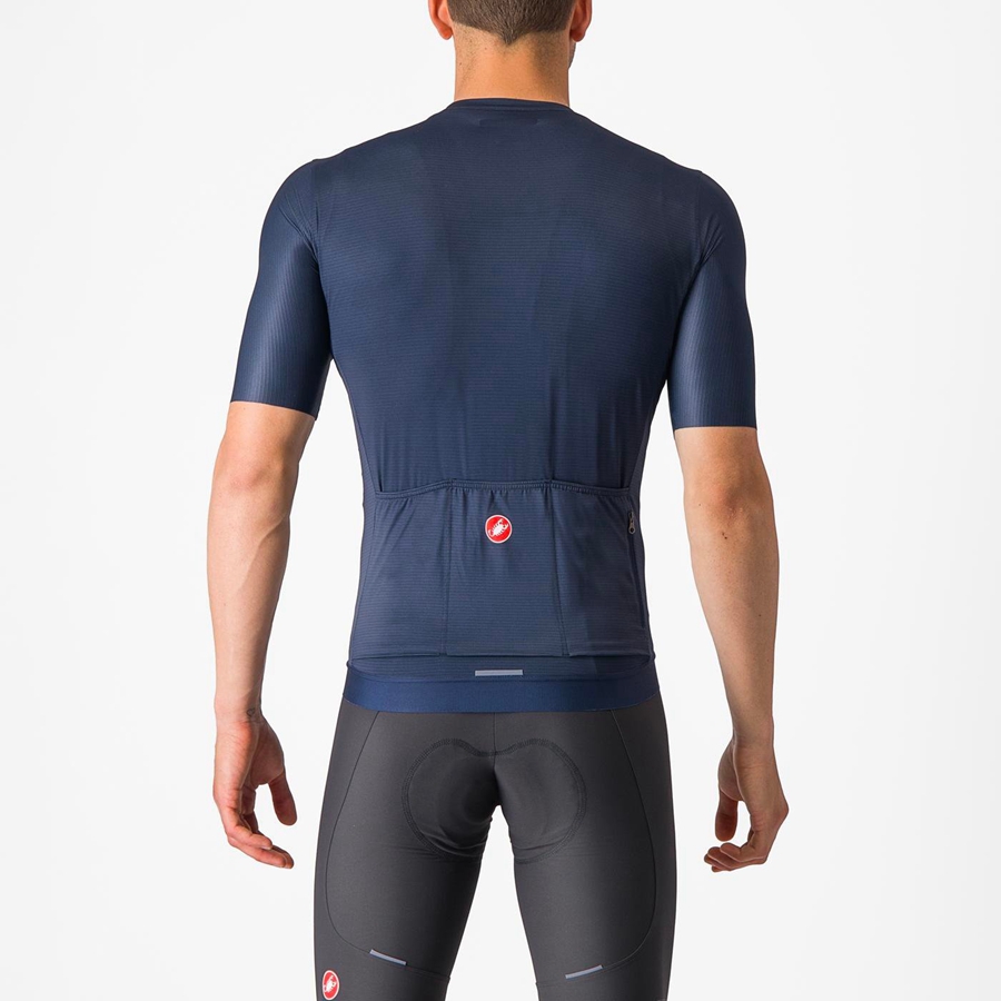 Castelli ESPRESSO Jersey Heren Blauw Zilver | SHJ162389