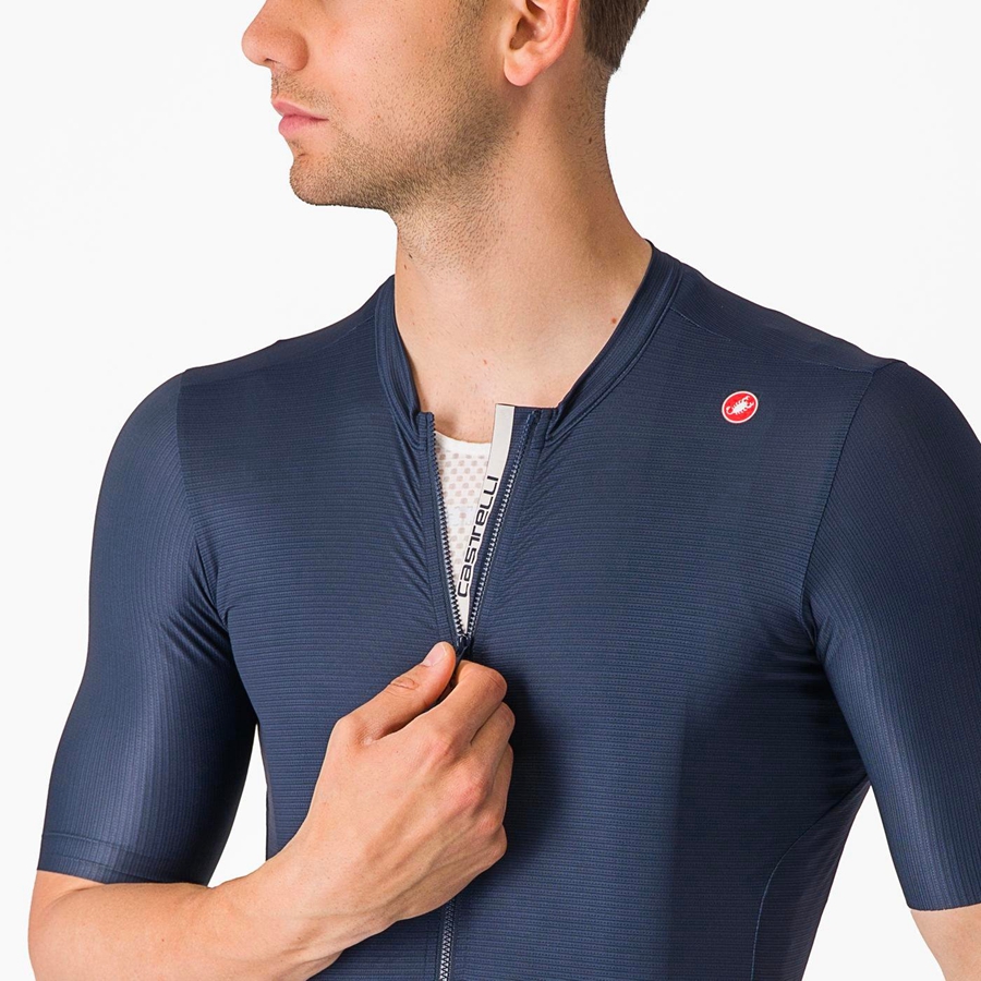 Castelli ESPRESSO Jersey Heren Blauw Zilver | SHJ162389