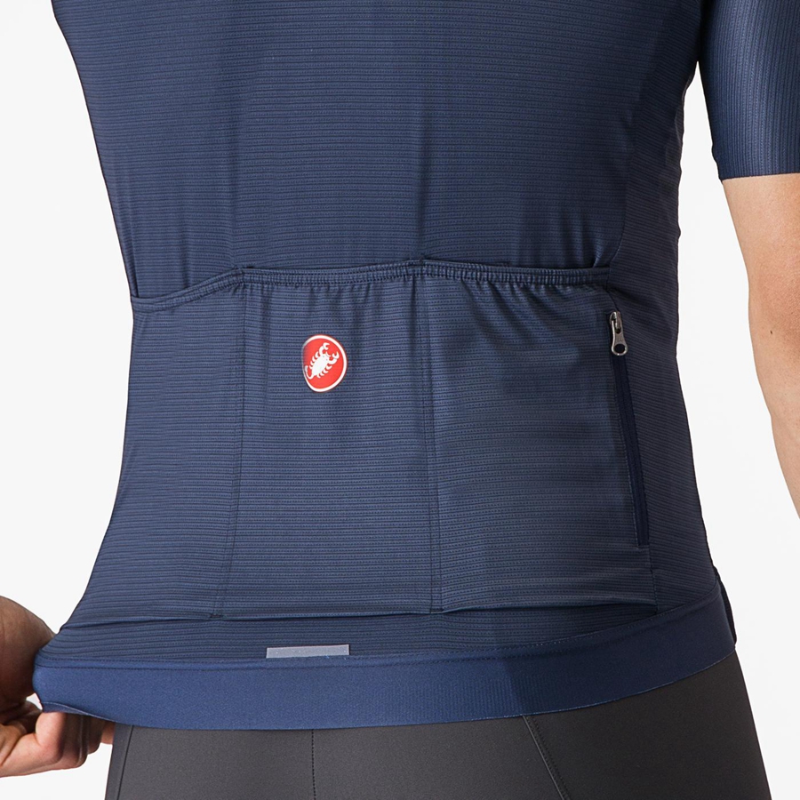 Castelli ESPRESSO Jersey Heren Blauw Zilver | SHJ162389