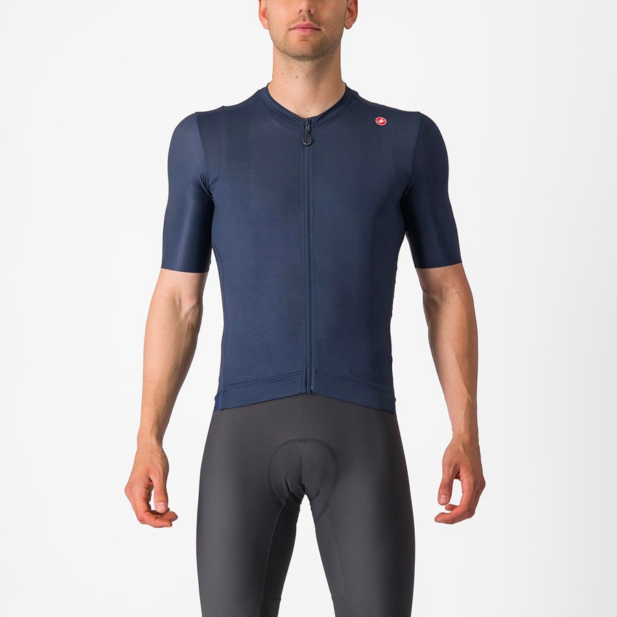 Castelli ESPRESSO Jersey Heren Blauw Zilver | SHJ162389