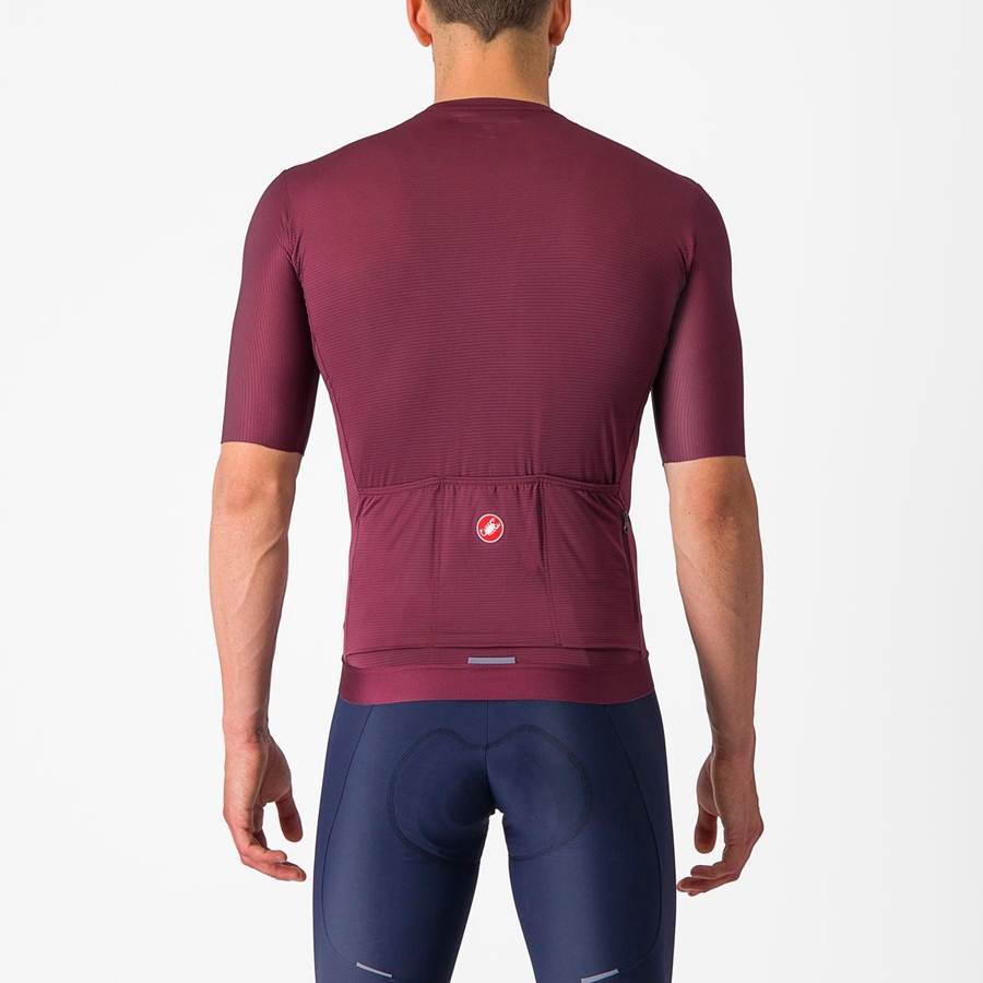 Castelli ESPRESSO Jersey Heren Diepbordeaux Zilver | EBM745218