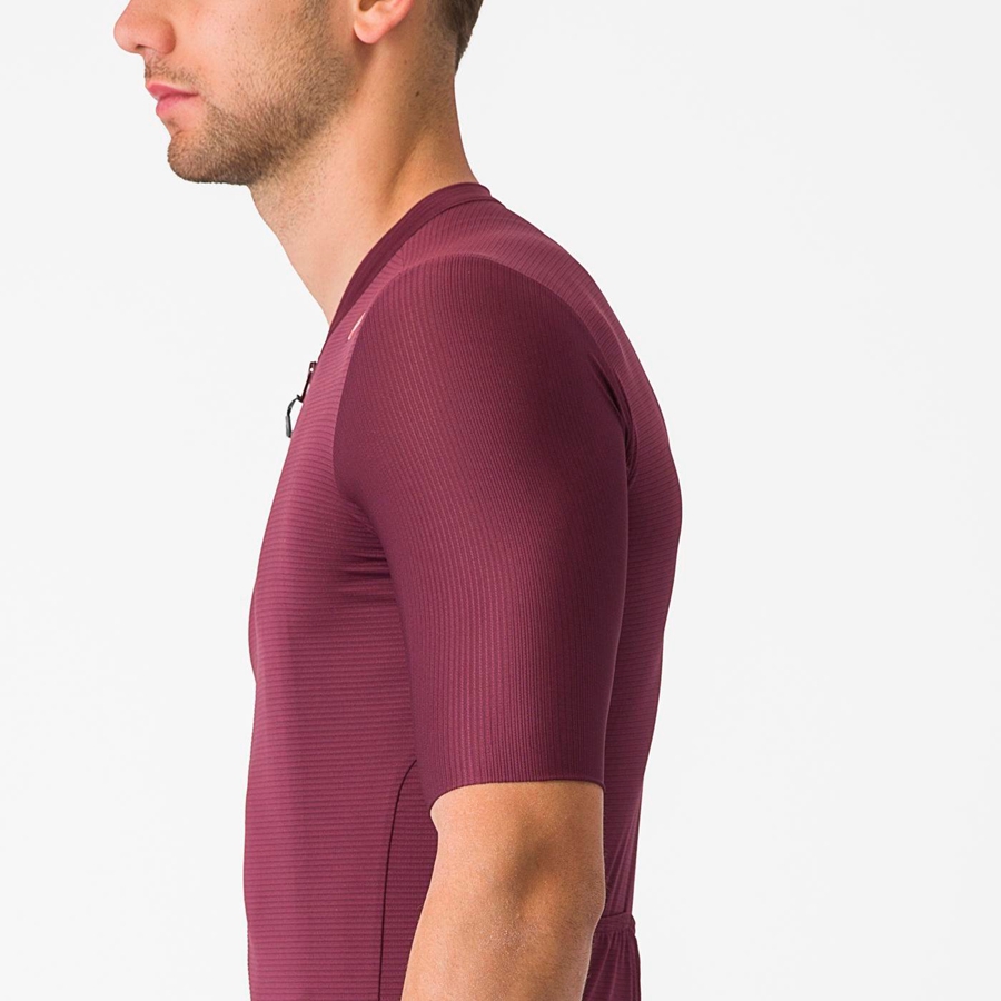 Castelli ESPRESSO Jersey Heren Diepbordeaux Zilver | EBM745218