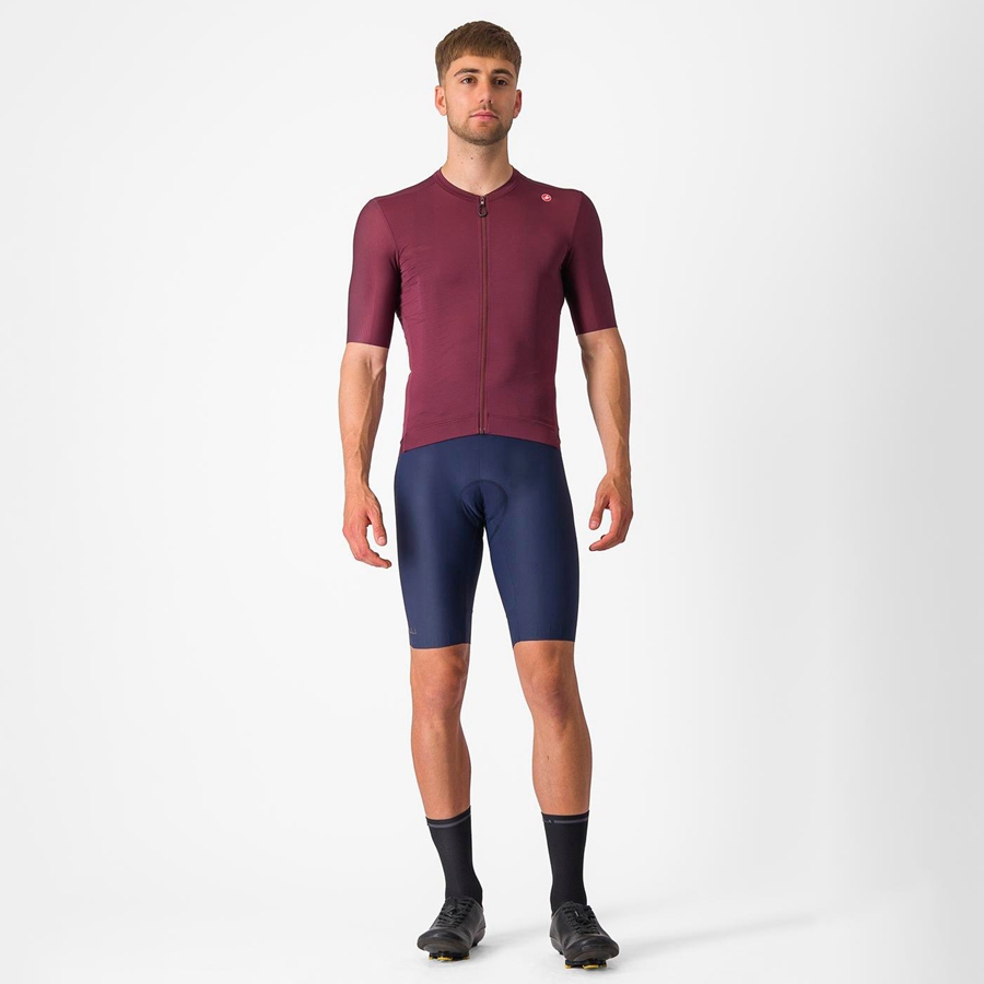 Castelli ESPRESSO Jersey Heren Diepbordeaux Zilver | EBM745218