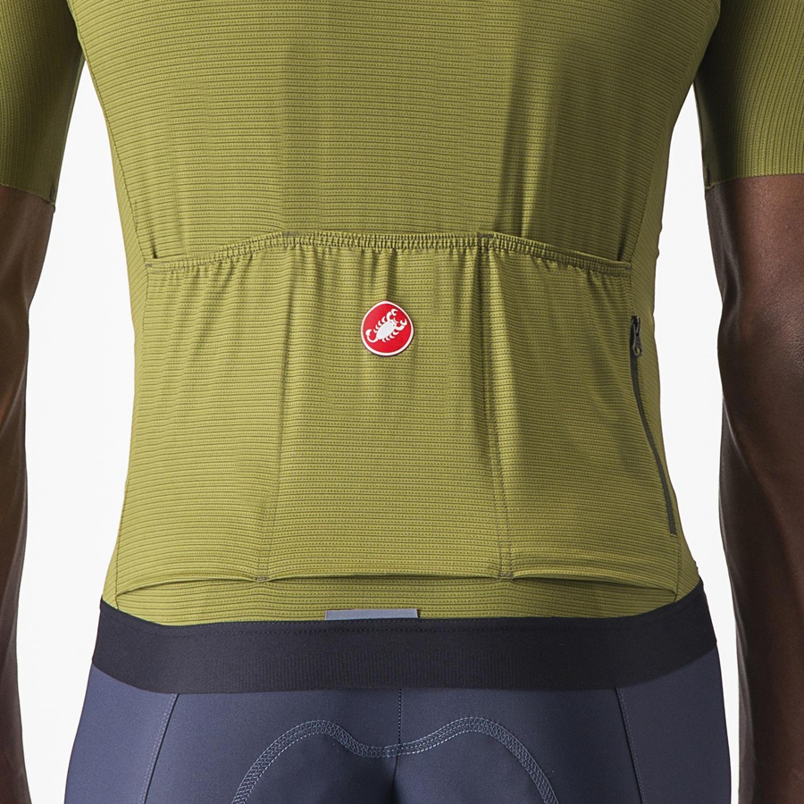 Castelli ESPRESSO Jersey Heren Olijfgroen Lichtgroen | LMH826940