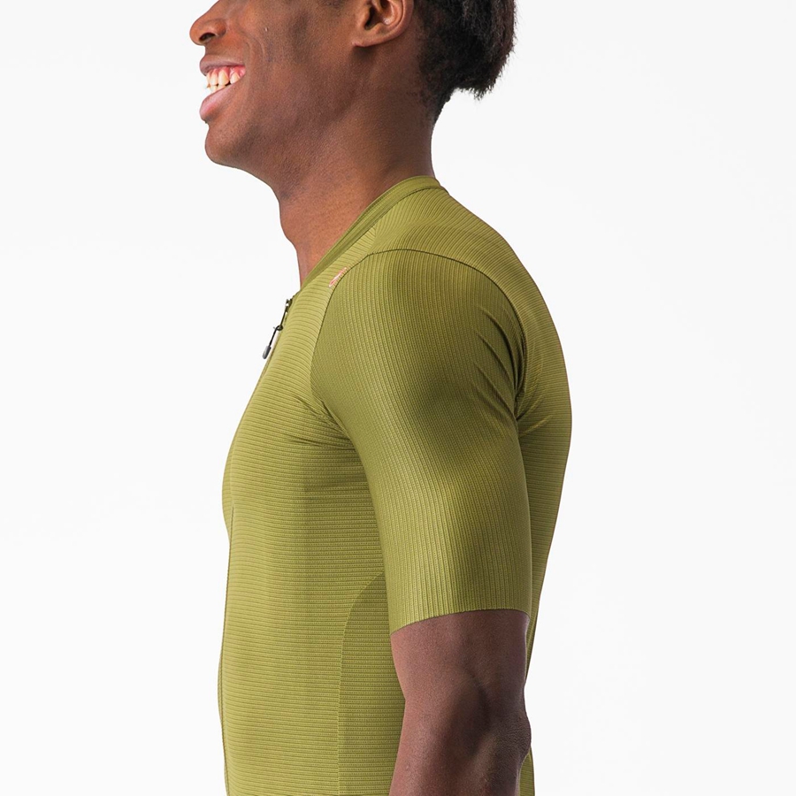 Castelli ESPRESSO Jersey Heren Olijfgroen Lichtgroen | LMH826940