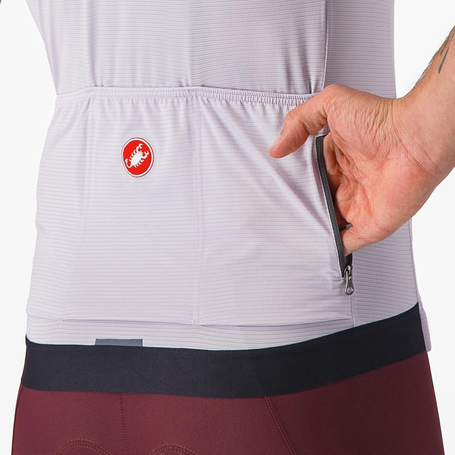 Castelli ESPRESSO Jersey Heren Paars Wit Donkergrijs | QOW796430