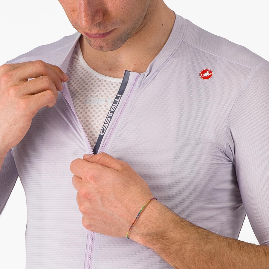 Castelli ESPRESSO Jersey Heren Paars Wit Donkergrijs | QOW796430