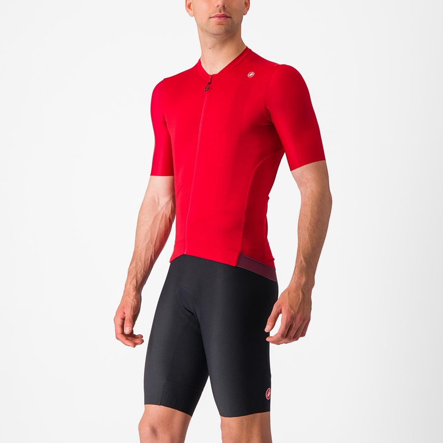 Castelli ESPRESSO Jersey Heren Rood Diepbordeaux | DCB623951