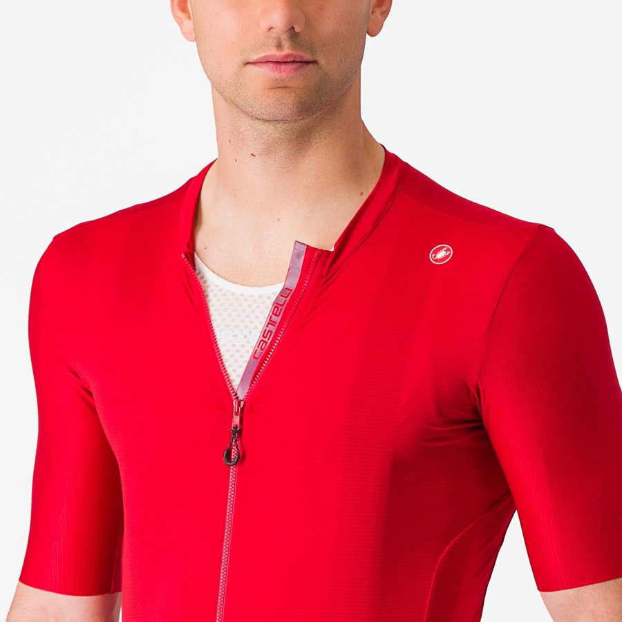 Castelli ESPRESSO Jersey Heren Rood Diepbordeaux | DCB623951