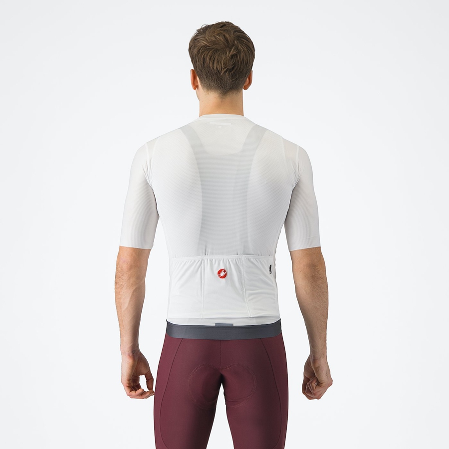 Castelli ESPRESSO Jersey Heren Wit Donkergrijs | URZ190856