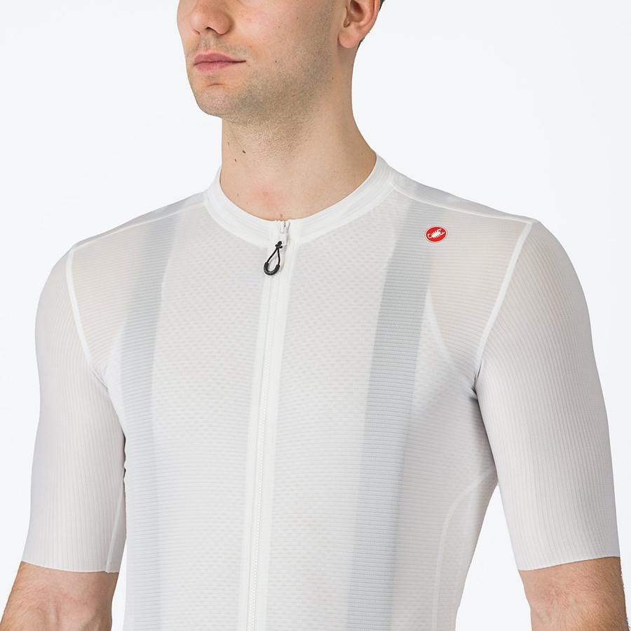 Castelli ESPRESSO Jersey Heren Wit Donkergrijs | URZ190856