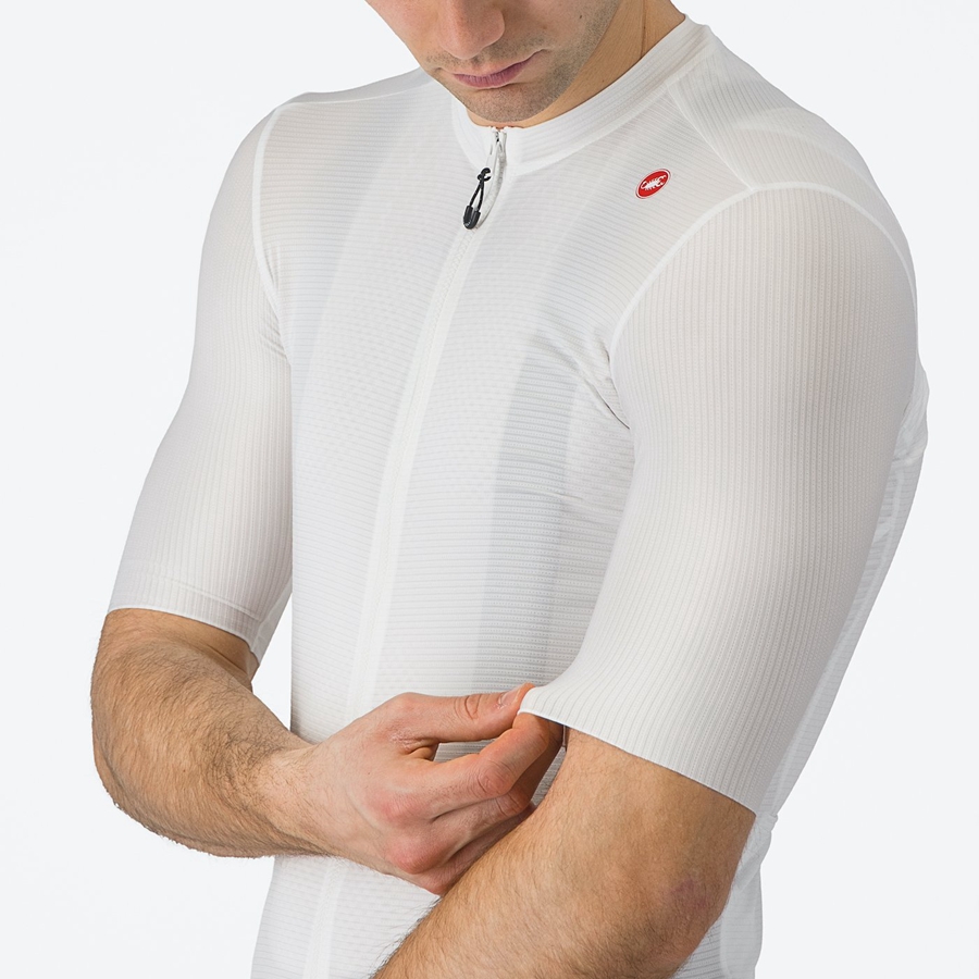 Castelli ESPRESSO Jersey Heren Wit Donkergrijs | URZ190856