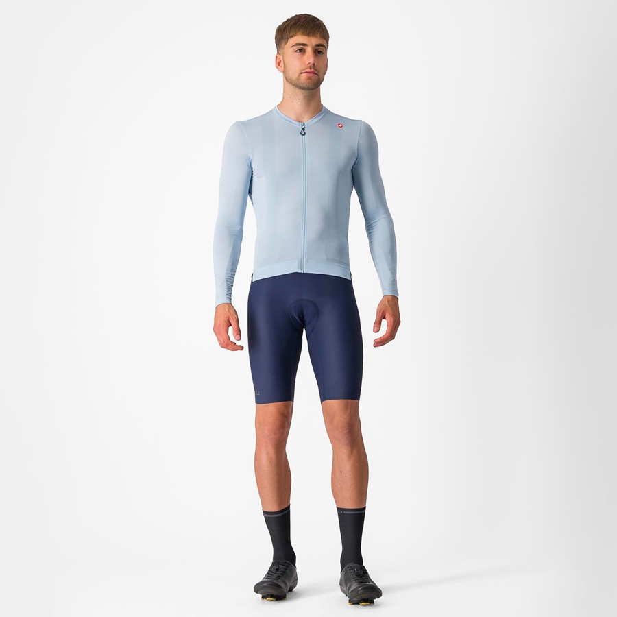 Castelli ESPRESSO LS Jersey Heren Blauw Blauw | NZO176549