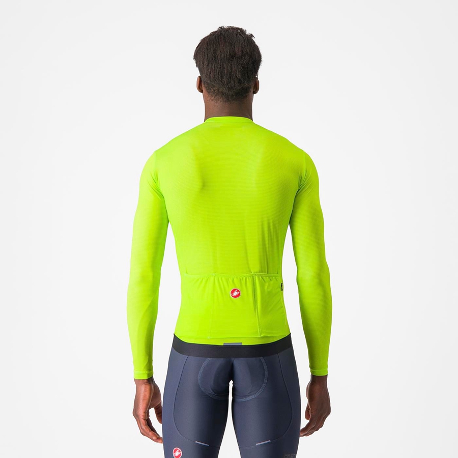 Castelli ESPRESSO LS Jersey Heren Lichtgroen Diepgroen | WZF495160