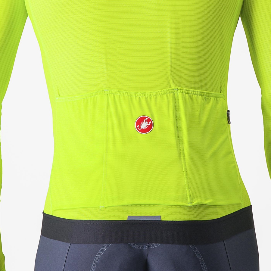 Castelli ESPRESSO LS Jersey Heren Lichtgroen Diepgroen | WZF495160